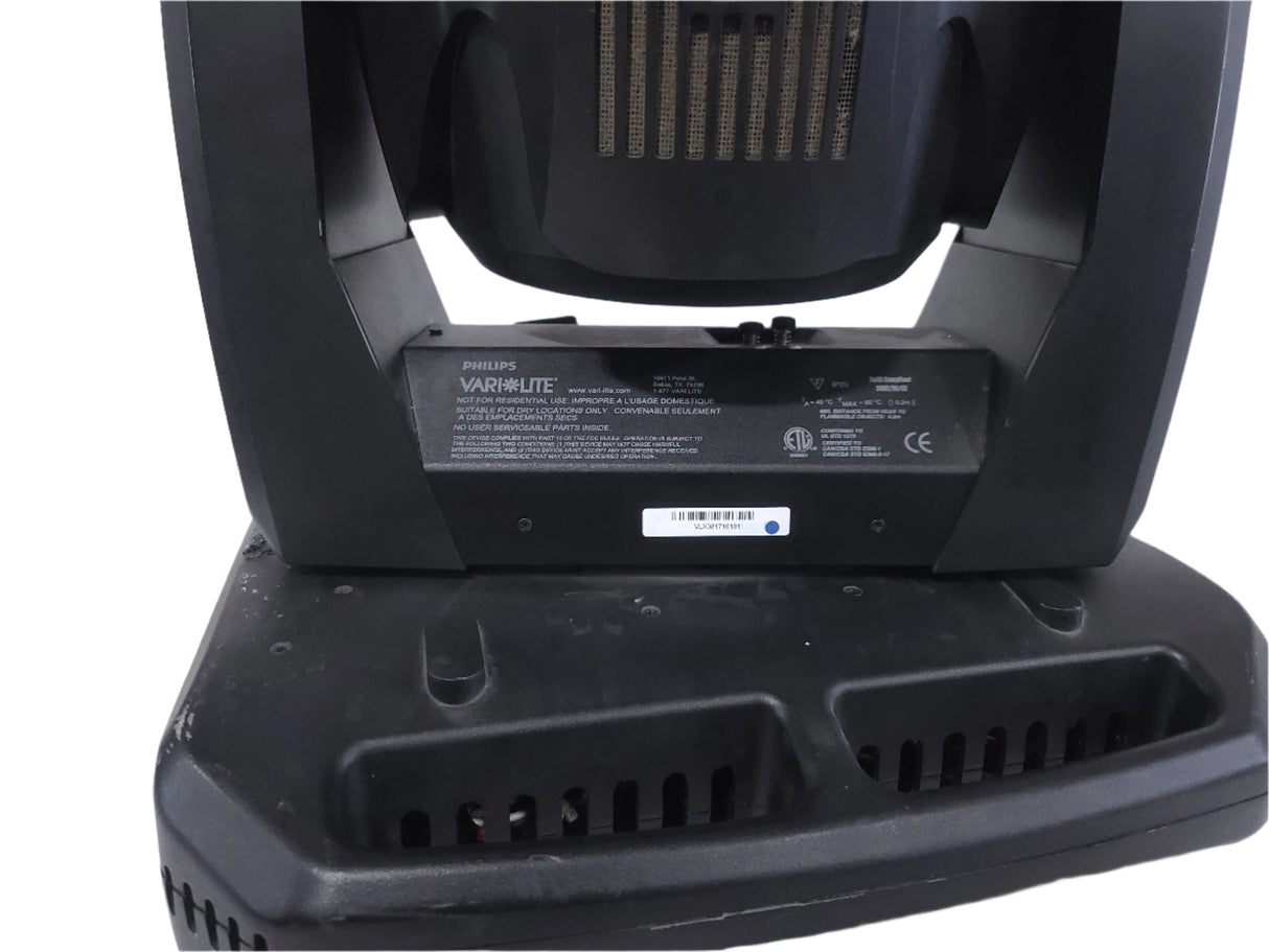 (2) Vari-Lite VLX Wash Moving Head Lights w/ (4) Mounting Brackets & (4) Mounting Clamp in Wheeled Road Case