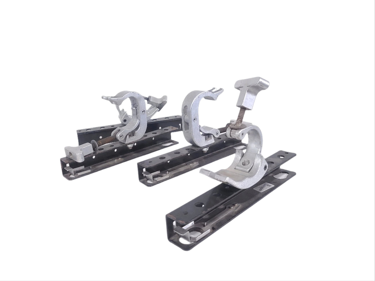 (2) Vari-Lite VLX Wash Moving Head Lights w/ (4) Mounting Brackets & (4) Mounting Clamp in Wheeled Road Case