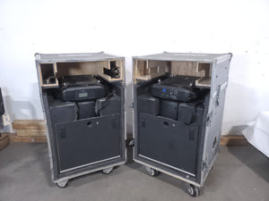 (2) Vari-Lite VLX Wash Moving Head Lights w/ (4) Mounting Brackets in Wheeled Road Case