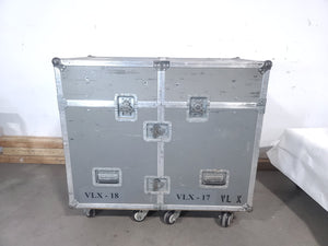 (2) Vari-Lite VLX Wash Moving Head Lights w/ (4) Mounting Brackets in Wheeled Road Case