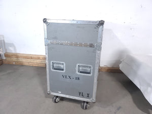 (2) Vari-Lite VLX Wash Moving Head Lights w/ (4) Mounting Brackets in Wheeled Road Case