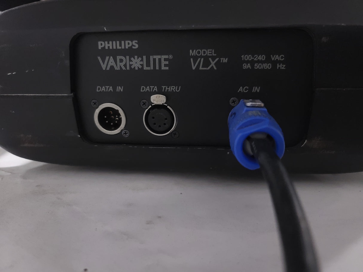 (2) Vari-Lite VLX Wash Moving Head Lights w/ (4) Mounting Brackets in Wheeled Road Case