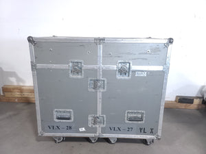 (2) Vari-Lite VLX Wash Moving Head Lights w/ (4) Mounting Brackets in Wheeled Road Case