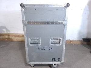 (2) Vari-Lite VLX Wash Moving Head Lights w/ (4) Mounting Brackets in Wheeled Road Case