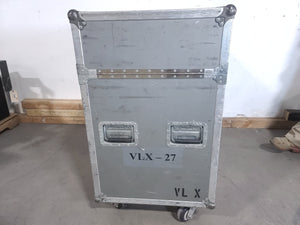 (2) Vari-Lite VLX Wash Moving Head Lights w/ (4) Mounting Brackets in Wheeled Road Case