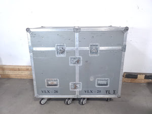 (2) Vari-Lite VLX Wash Moving Head Lights w/ (4) Mounting Brackets in Wheeled Road Case