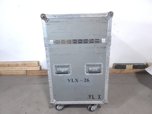 (2) Vari-Lite VLX Wash Moving Head Lights w/ (4) Mounting Brackets in Wheeled Road Case