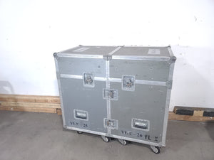 (2) Vari-Lite VLX Wash Moving Head Lights w/ (4) Mounting Brackets in Wheeled Road Case