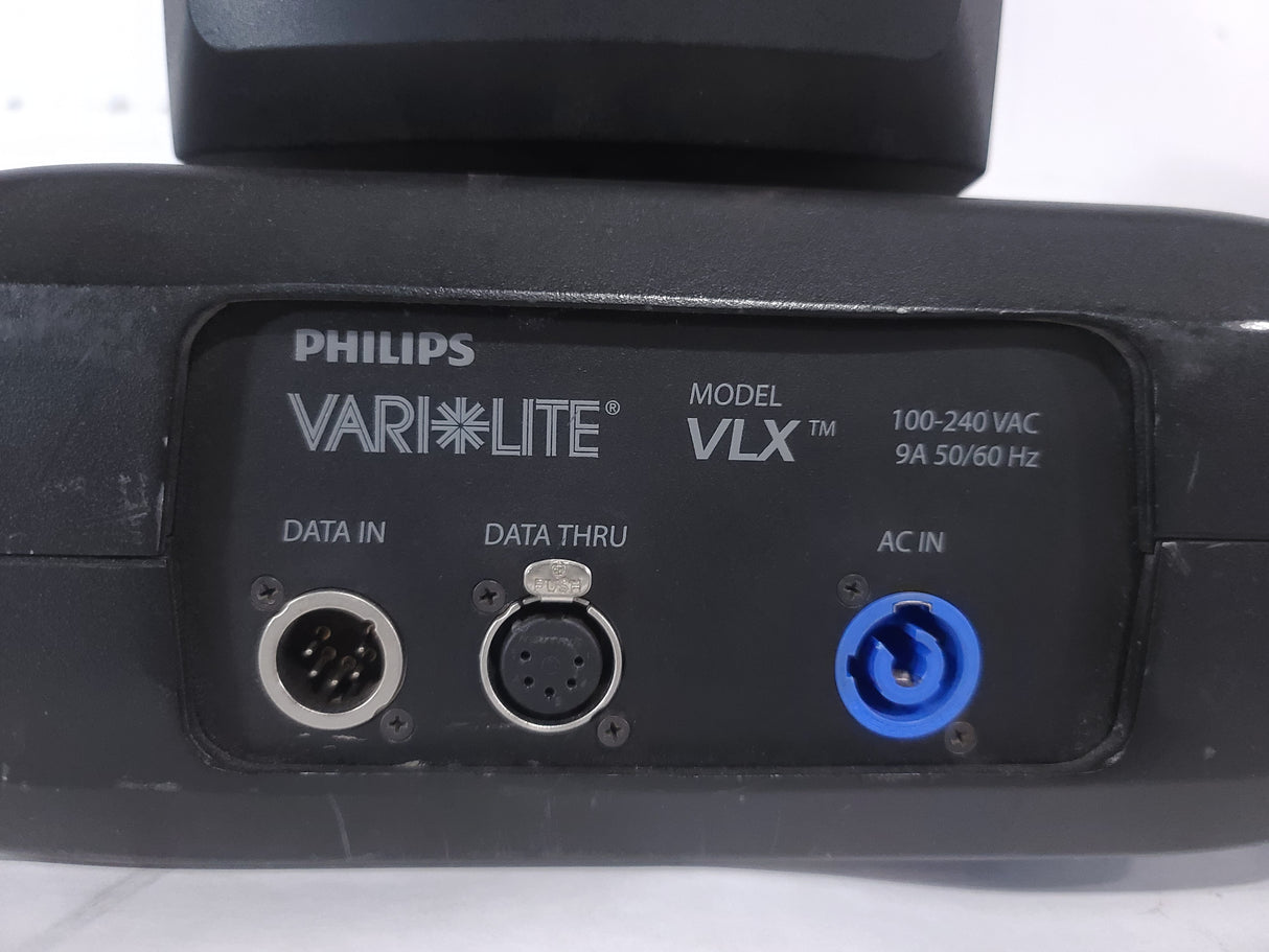 (2) Vari-Lite VLX Wash Moving Head Lights w/ (4) Mounting Brackets & (4) Mounting Clamp in Wheeled Road Case