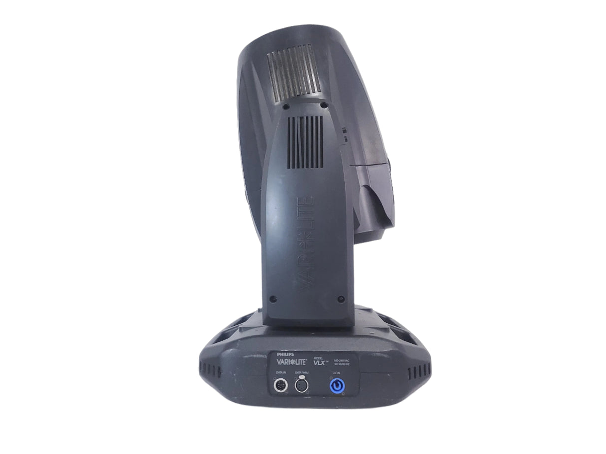 (2) Vari-Lite VLX Wash Moving Head Lights w/ (4) Mounting Brackets & (4) Mounting Clamp in Wheeled Road Case