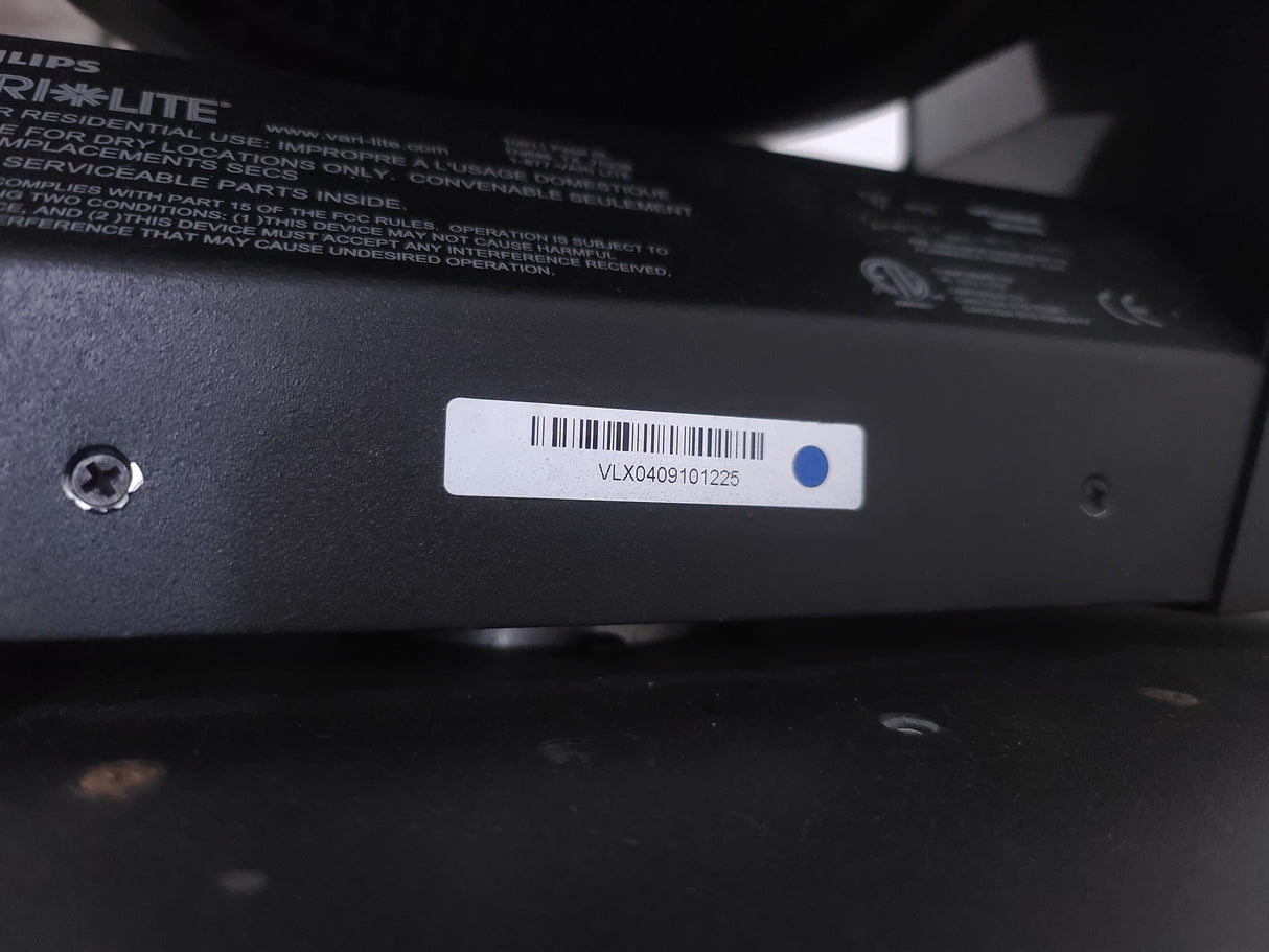 (2) Vari-Lite VLX Wash Moving Head Lights w/ (4) Mounting Brackets & (4) Mounting Clamp in Wheeled Road Case