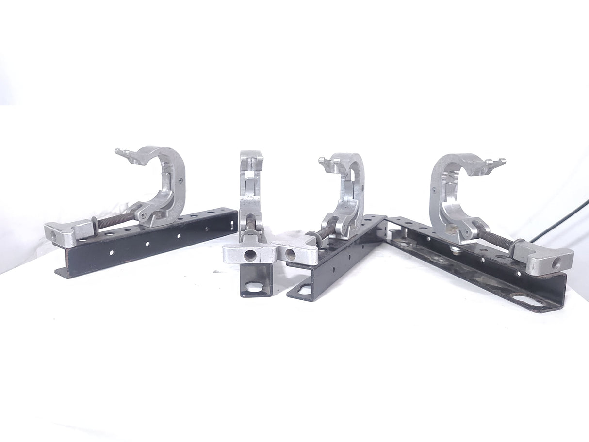 (2) Vari-Lite VLX Wash Moving Head Lights w/ (4) Mounting Brackets & (4) Mounting Clamp in Wheeled Road Case