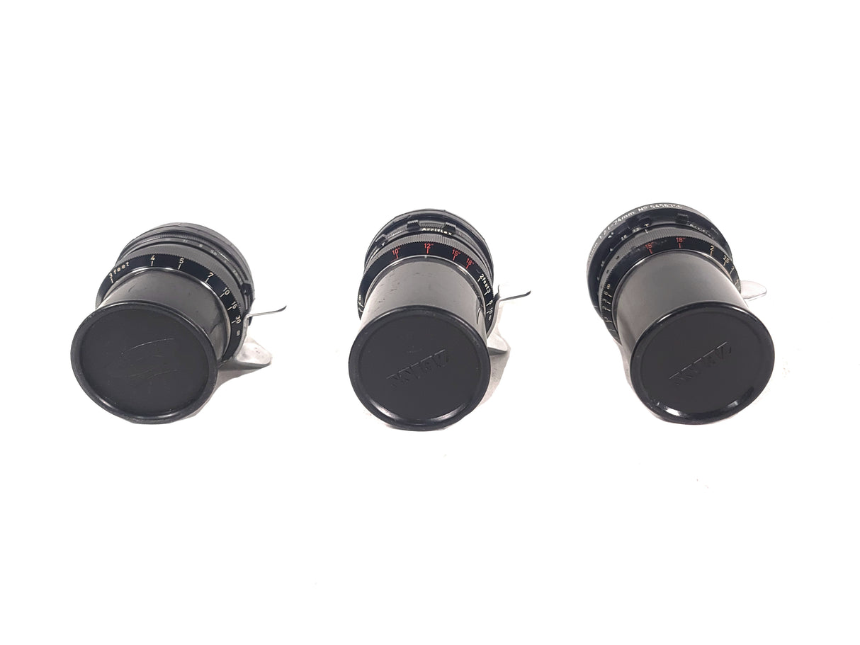 (3) Zeiss Camera Lenses (16mm, 24mm and 50mm)