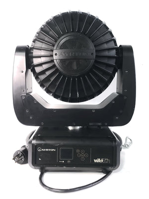 (4) Ayrton Wildsun 500C Moving LED Head Light  w/ Clamps & Safety Cables in Wheeled Road Case