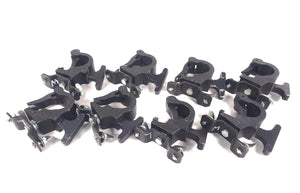 (4) Ayrton Wildsun 500C Moving LED Head Light  w/ Clamps & Safety Cables in Wheeled Road Case