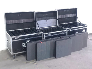 (24 Panels) Chauvet PVP S5 LED Video Wall w/ Ethercons & Jumper Cables in Wheeled Road Case