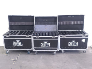 (24 Panels) Chauvet PVP S5 LED Video Wall w/ Ethercons & Jumper Cables in Wheeled Road Case
