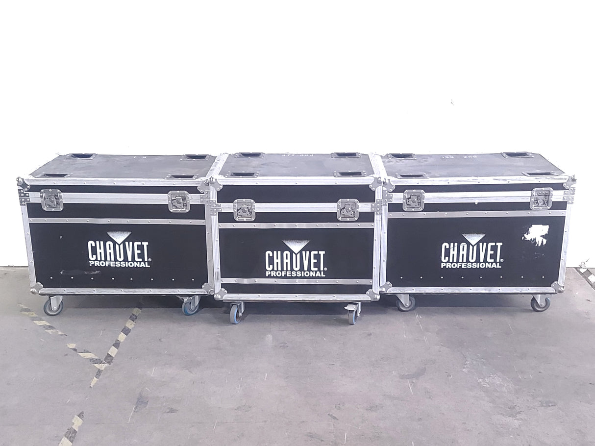 (24 Panels) Chauvet PVP S5 LED Video Wall w/ Ethercons & Jumper Cables in Wheeled Road Case