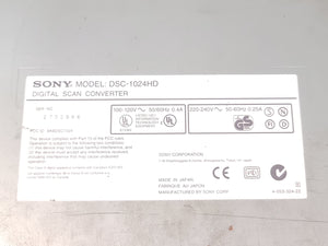 Sony DSC-1024HD Digital Scan Converter