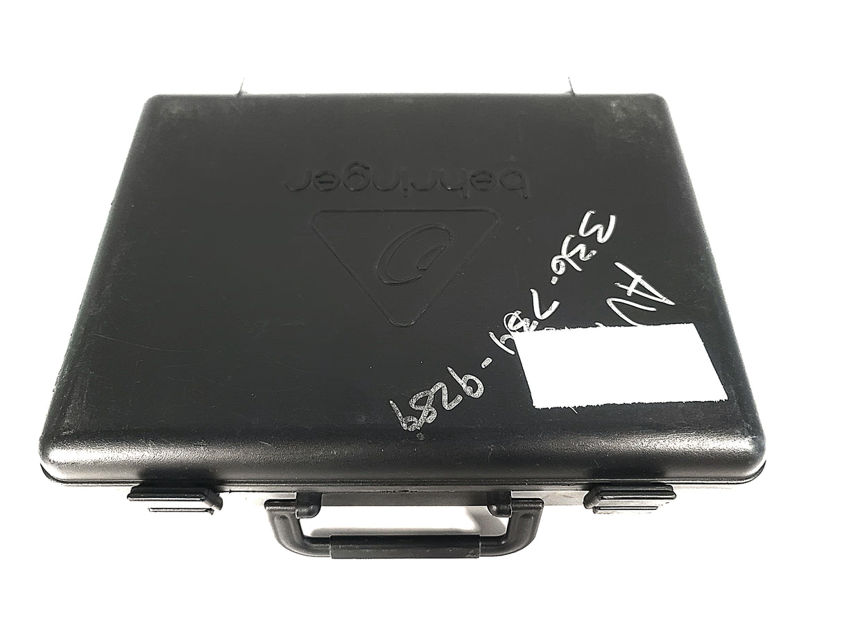 (3) Behringer XM1800S Wired Microphones w/ (3) Microphone Clips in Hard Carry Case