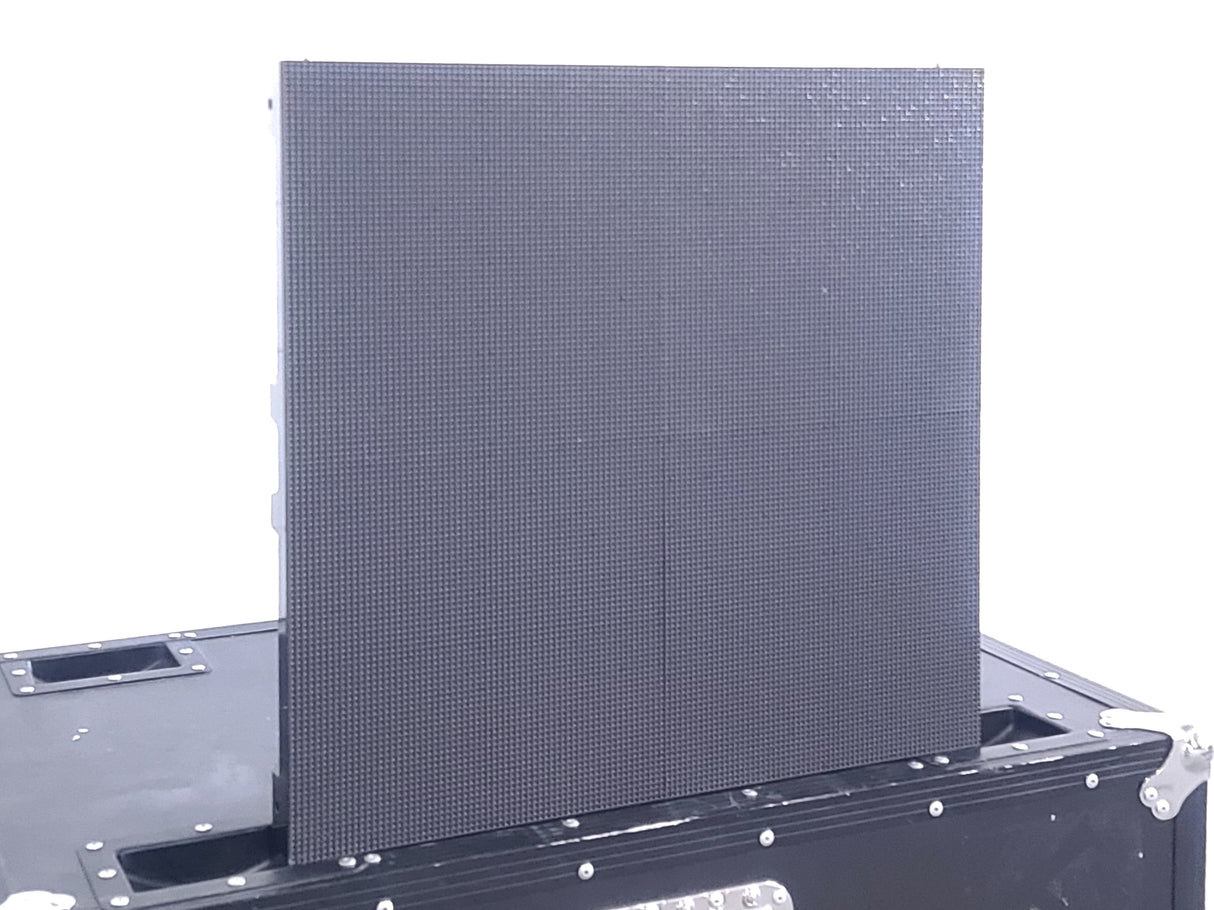 (120) Refresh LED 3.9mm 500x500 Indoor LED VIdeo Wall Panels w/ Cables & Hardware in (17) Wheeled Road Cases
