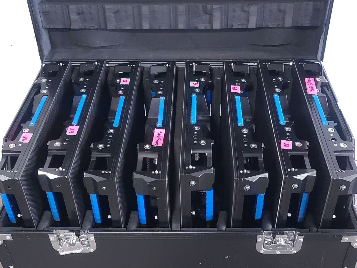 (120) Refresh LED 3.9mm 500x500 Indoor LED VIdeo Wall Panels w/ Cables & Hardware in (17) Wheeled Road Cases