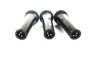 (3) Behringer XM1800S Wired Microphones w/ (3) Microphone Clips in Hard Carry Case