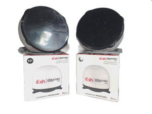 (2) Dish Dual Playmaker PL-8035 Automatic Satellite TV Antenna (Black Dome) and (2) Dish Winegard PA-6002 Pathway X2 TV Antennas (Gray Dome)