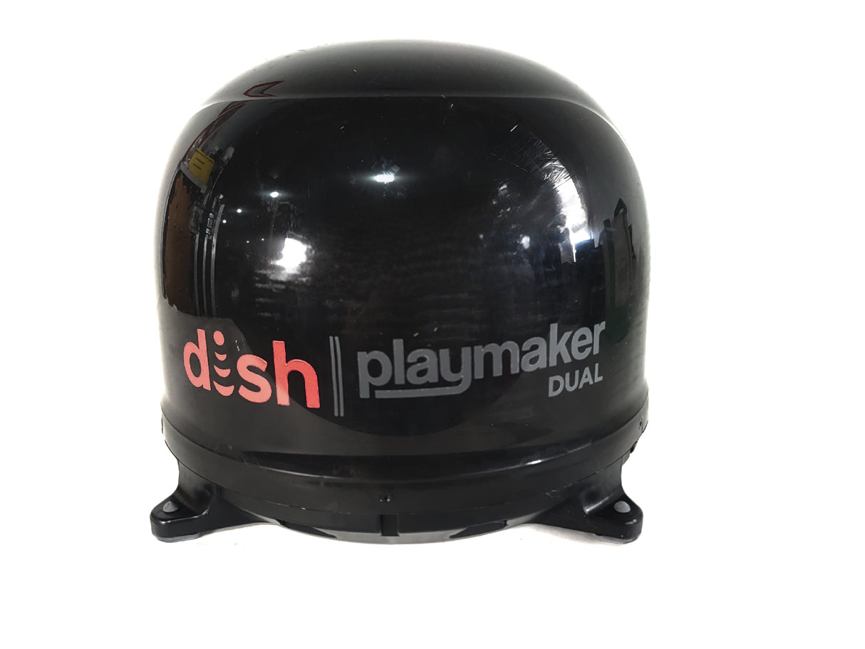 (2) Dish Dual Playmaker PL-8035 Automatic Satellite TV Antenna (Black Dome) and (2) Dish Winegard PA-6002 Pathway X2 TV Antennas (Gray Dome)