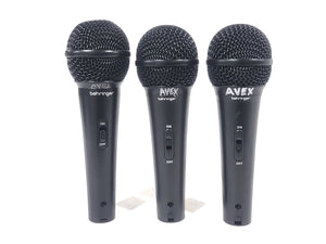 (3) Behringer XM1800S Wired Microphones (BAD RATTLING) w/ (3) Microphone Clips in Hard Carry Case