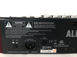 Allen & Heath ZED16FX 16-Channel Audio Mixer W/USB