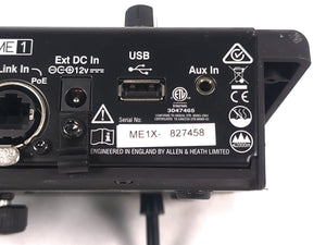 Allen & Heath ME1X Mixer w/ Mounting Bracket, Stand, & PSU Cable