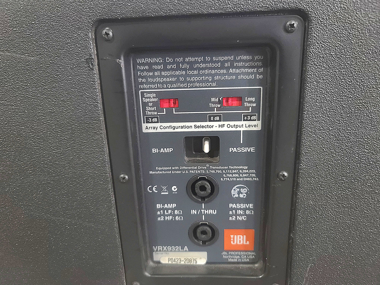 (2) JBL VRX932LA 12" Two-Way Line-Array System in LM Engineering Wheeled Road Case