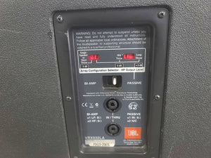 (2) JBL VRX932LA 12" Two-Way Line-Array System in LM Engineering Wheeled Road Case