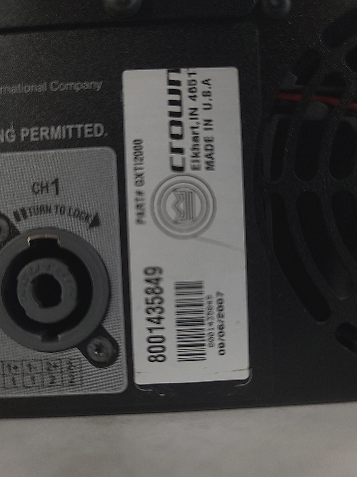 Crown XTi 2000 Amplifier