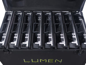 (60) Lumen Concept (500x1000) & (60) (500x500) 3.91 Outdoor IP65 LED Wall Panels (4500 NITS) w/ Accessories in (19) Wheeled Road Cases