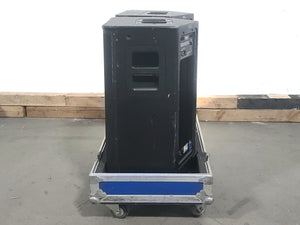 (2) QSC HPR122i 12" Two-Way Powered Speakers in Wheeled Road Case