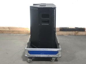 (2) QSC HPR122i 12" Two-Way Powered Speakers in Wheeled Road Case