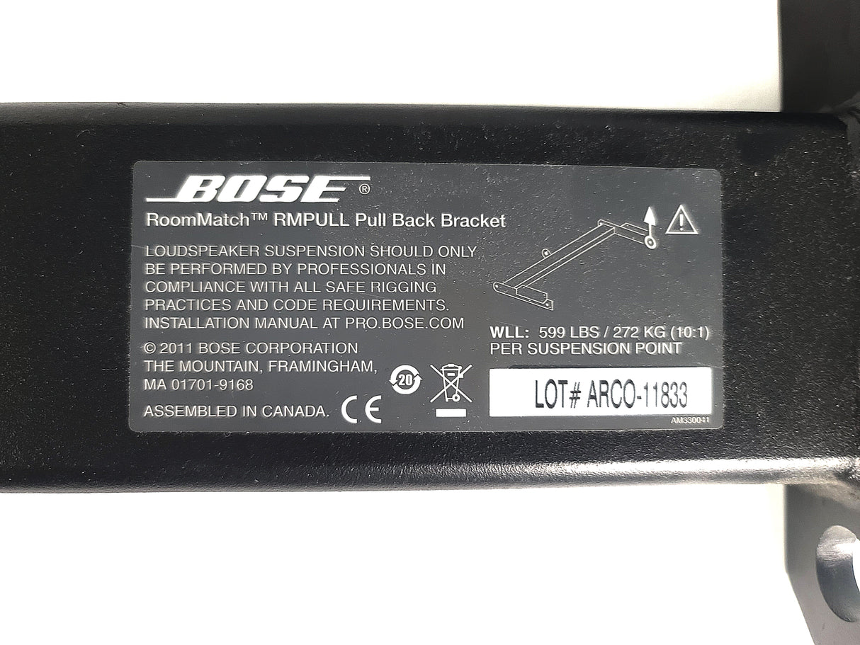 Bose Professional RoomMatch RMPULL Pull Back Bracket
