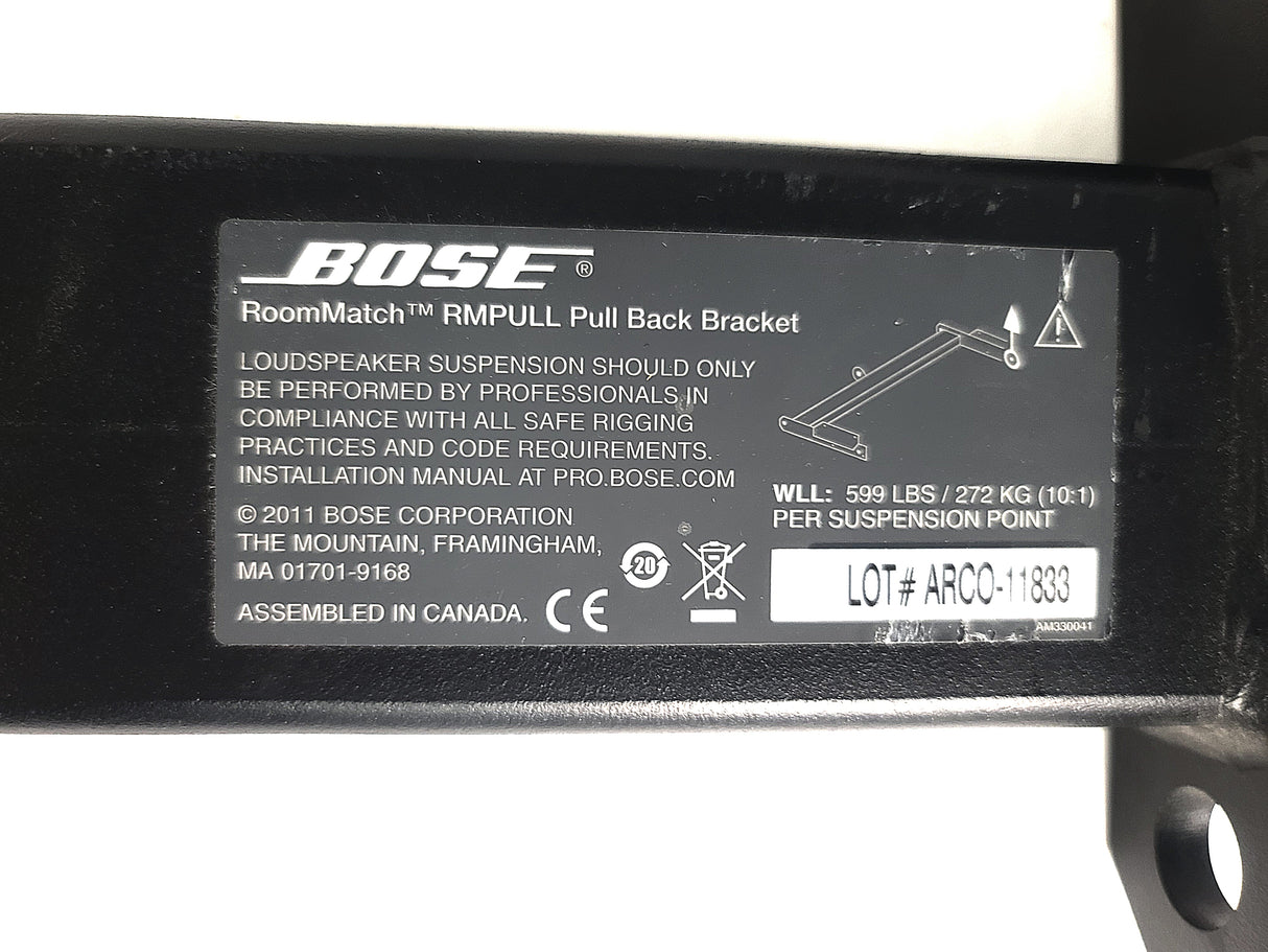 Bose Professional RoomMatch RMPULL Pull Back Bracket