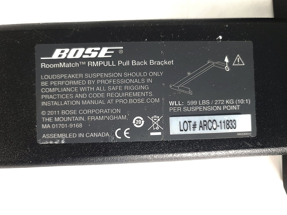 Bose Professional RoomMatch RMPULL Pull Back Bracket