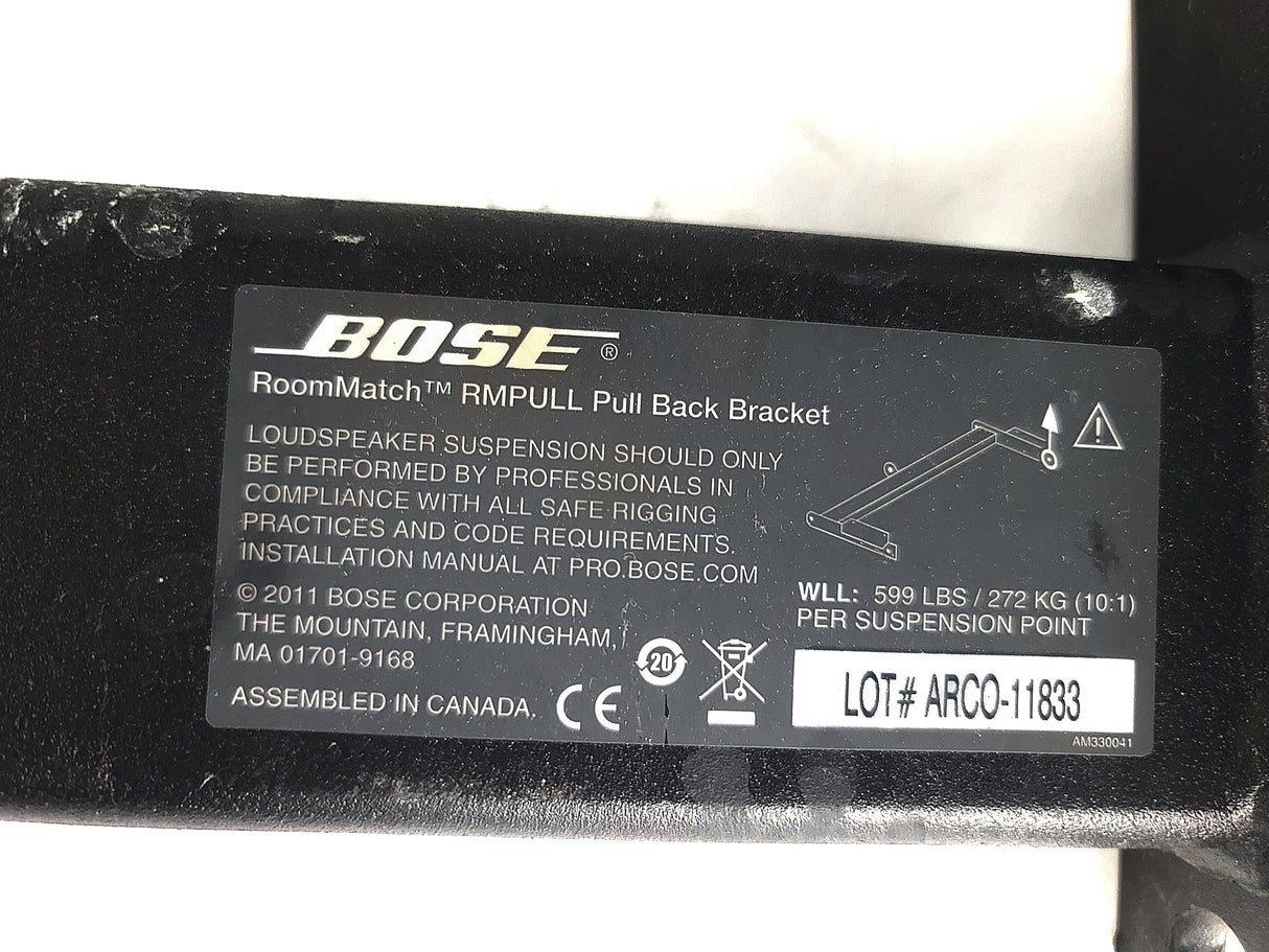 Bose Professional RoomMatch RMPULL Pull Back Bracket