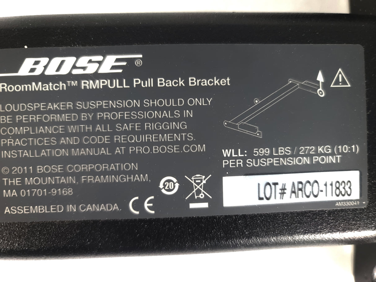 Bose Professional RoomMatch RMPULL Pull Back Bracket
