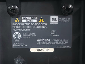 (2) JBL EON15-G2 15" 2-Way Passive Speaker