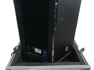 (2) QSC HPR122i 12" Two-Way Powered Speakers in Wheeled Road Case