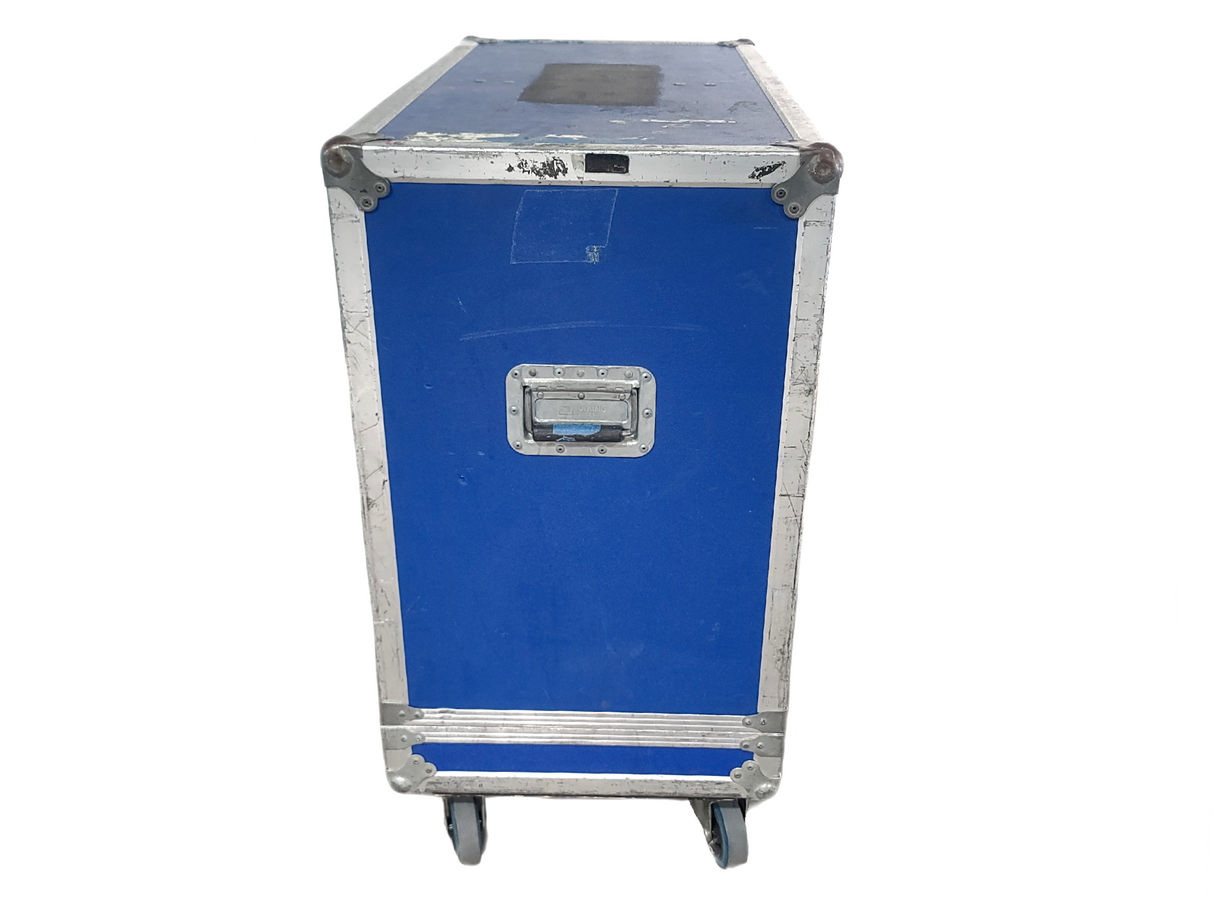 (2) QSC K12 Powered Speakers in Wheeled Road Case