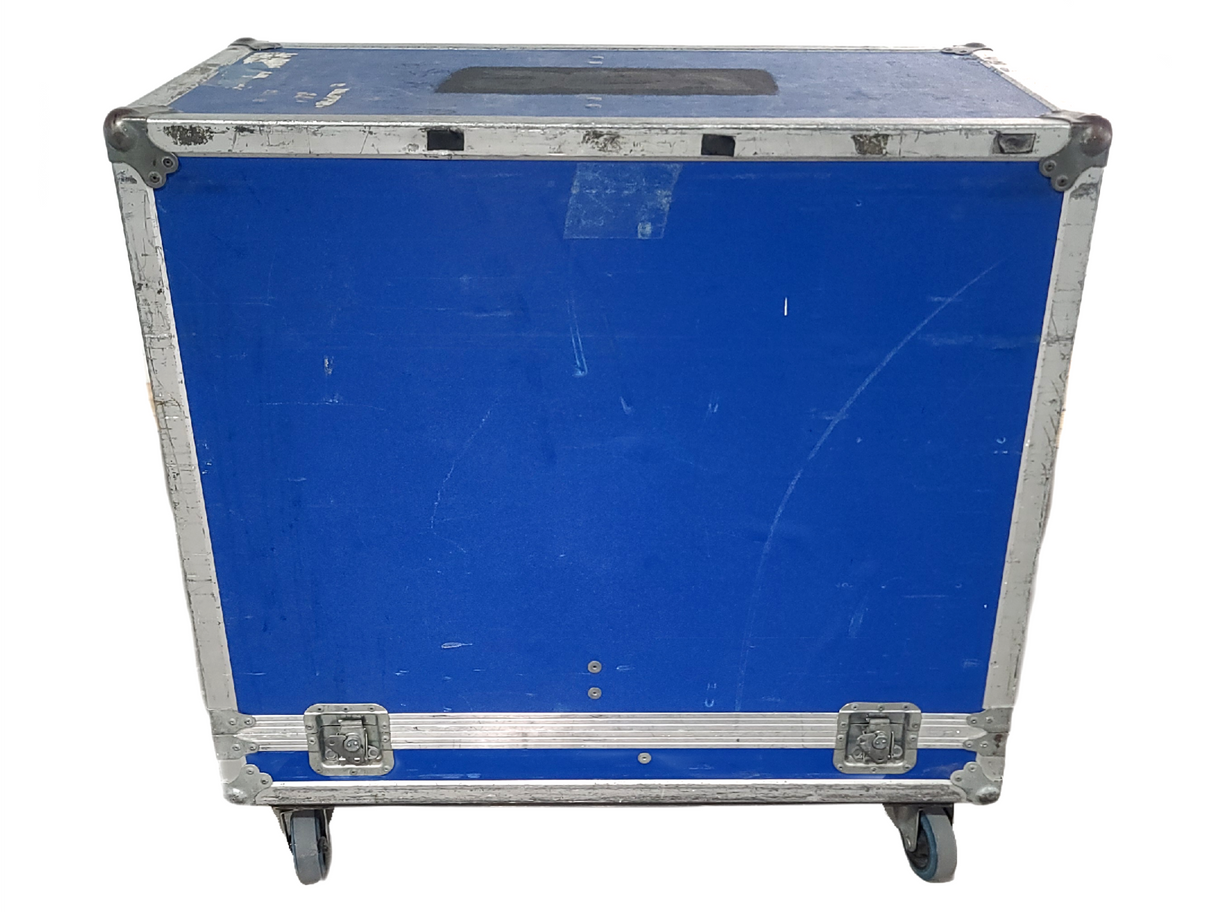 (2) QSC K12 Powered Speakers in Wheeled Road Case