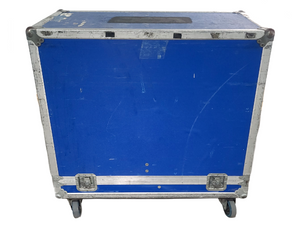 (2) QSC K12 Powered Speakers in Wheeled Road Case