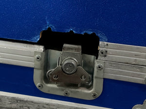 (2) QSC K12 Powered Speakers in Wheeled Road Case