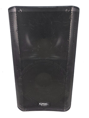 (2) QSC K12 Powered Speakers in Wheeled Road Case